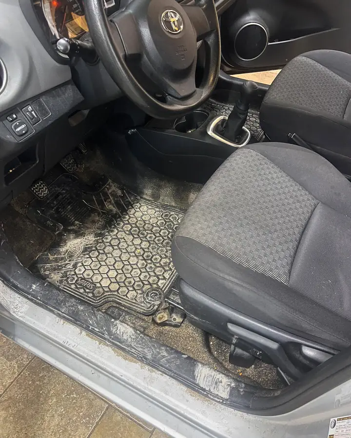 Toyota footwell, before